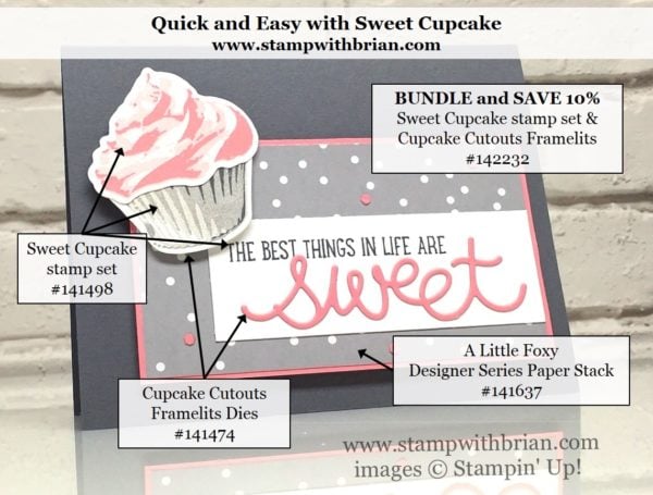 Sweet Cupcake, Cupcake Cutouts Framleits, Stampin' Up!, Brian King, PPA304