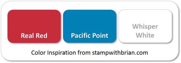 Stampin' Up! Color Inspiration: Real Red, Pacific Point, Whisper White