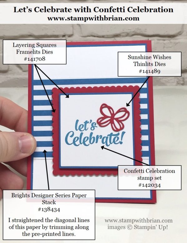 Confetti Celebration, Sunshine Wishes Thinlits, Stampin' Up!, Brian King, July 4 card