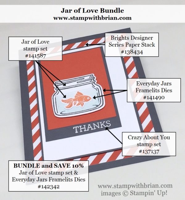 Jar of Love, Crazy About You, Stampin' Up!, Brian King, FabFri91 Jar of Love, Crazy About You, Stampin' Up!, Brian King, FabFri91
