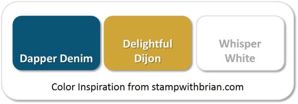 Stampin' Up! Color Inspiration: Dapper Denim, Delightful Dijon, Whisper White Stampin' Up! Color Inspiration: Dapper Denim, Delightful Dijon, Whisper White