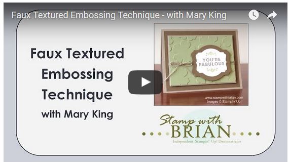 Faux Embossing Technique, Stampin' Up! Faux Embossing Technique, Stampin' Up!