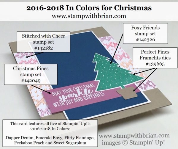 Foxy Friends, Christmas Pines, Stitched with Cheer, 2016-2018 In Colors, Stampin' Up!, Brian King, FabFri94, Christmas Card Foxy Friends, Christmas Pines, Stitched with Cheer, 2016-2018 In Colors, Stampin' Up!, Brian King, FabFri94, Christmas Card