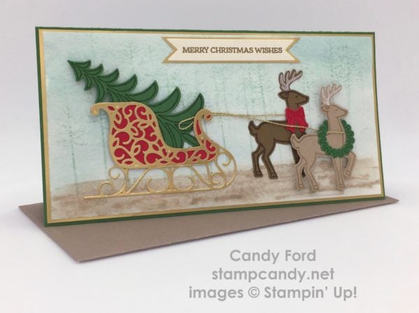 Santa's Sleigh, Stampin' Up!, by Candy Ford