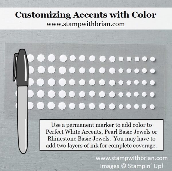 Color Perfect White Accents with a permanent marker, Stampin' Up!, Brian King