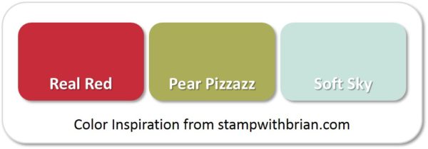 Stampin' Up! Color Inspiration: Real Red, Pear Pizzazz, Soft Sky Stampin' Up! Color Inspiration: Real Red, Pear Pizzazz, Soft Sky