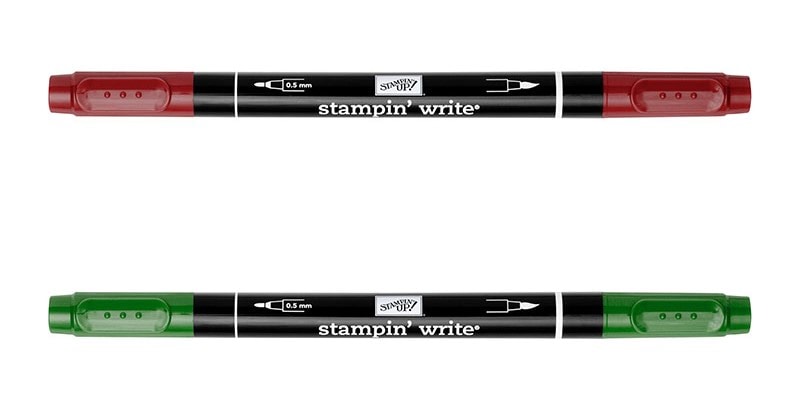 Cherry Cobbler and Garden Green Stampin' Write Markers, Stampin' Up!