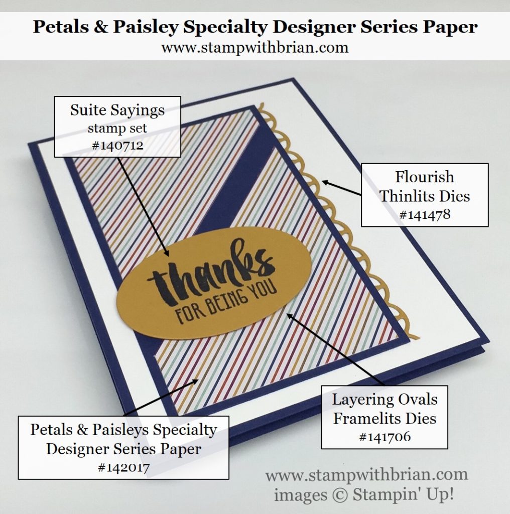 Suite Sayings, Petals & Paisleys Specialty Designer Series Paper, Stampin' Up!, Brian King Suite Sayings, Petals & Paisleys Specialty Designer Series Paper, Stampin' Up!, Brian King