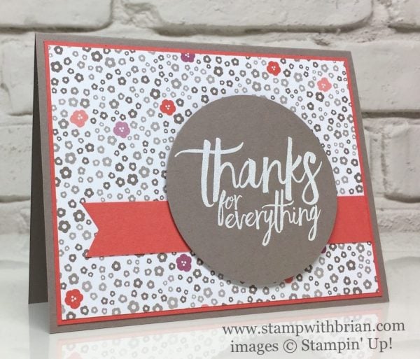 All Things Thanks, Succulent Garden Designer Series Paper, Stampin' Up!, Brian King, thank you card All Things Thanks, Succulent Garden Designer Series Paper, Stampin' Up!, Brian King, thank you card
