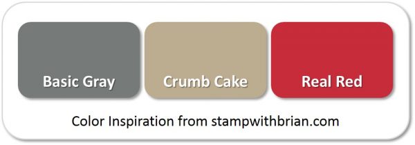 Stampin' Up! Color Inspiration: Basic Gray, Crumb Cake, Real Red