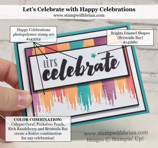 Happy Celebrations, Stampin' Up!, Brian King, celebration card, FabFri106 Happy Celebrations, Stampin' Up!, Brian King, celebration card, FabFri106