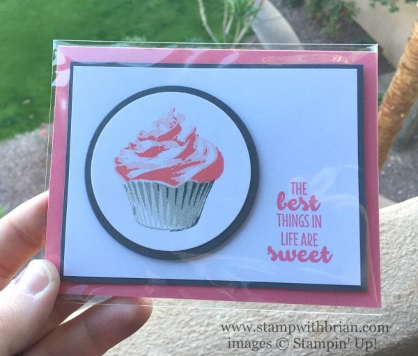 Sweet Cupcake, Suite Sentiments, Layering Circles, Stampin' Up!, Brian King, thank you card