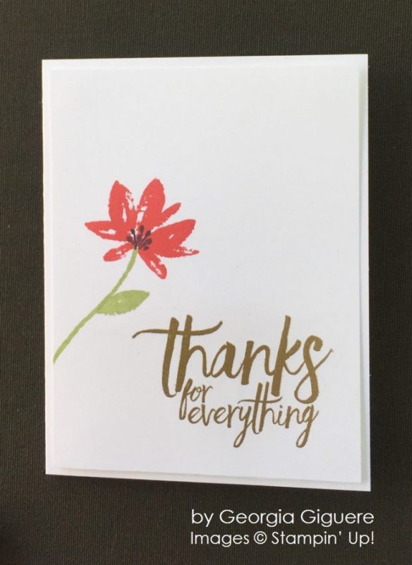 by Georgia Guguere, Stampin' Up! swap card, thank you card