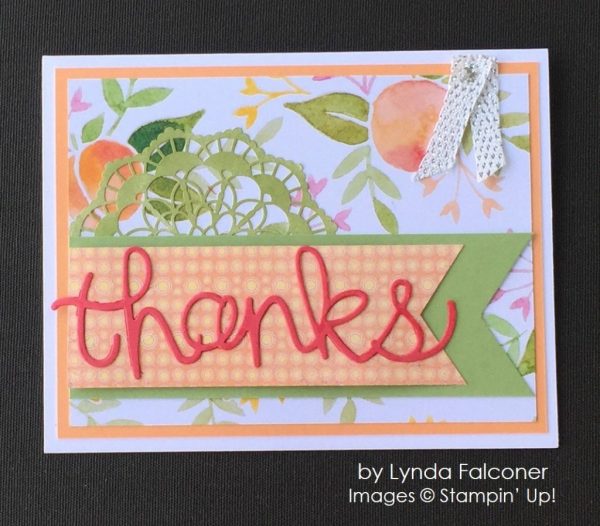 by Lynda Falconer, Stampin' Up! swap, thank you card