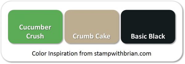 Stampin' Up! Color Inspiration: Cucumber Crush, Crumb Cake, Basic Black