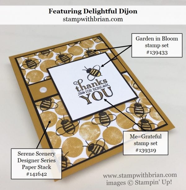 Me=Grateful, Garden in Bloom, Scerene Scenery Designer Series Paper Stack, Stampin' Up!, Brian King, Delightful Dijon