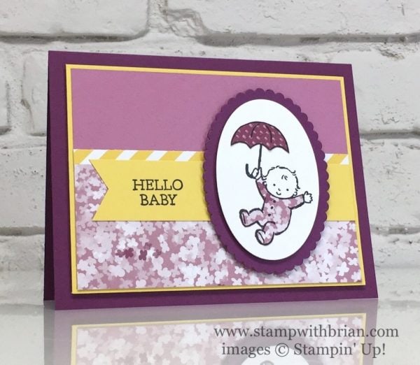 Moon Baby, Blooms & Bliss Designer Series Paper, Stampin' Up!, Brian King, baby card, GDP078 Moon Baby, Blooms & Bliss Designer Series Paper, Stampin' Up!, Brian King, baby card, GDP078