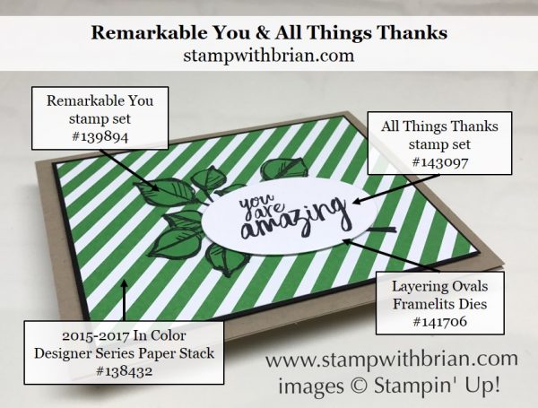 Remarkable You, All Things Thanks, Stampin' Up!, Brian King, Cucumber Crush