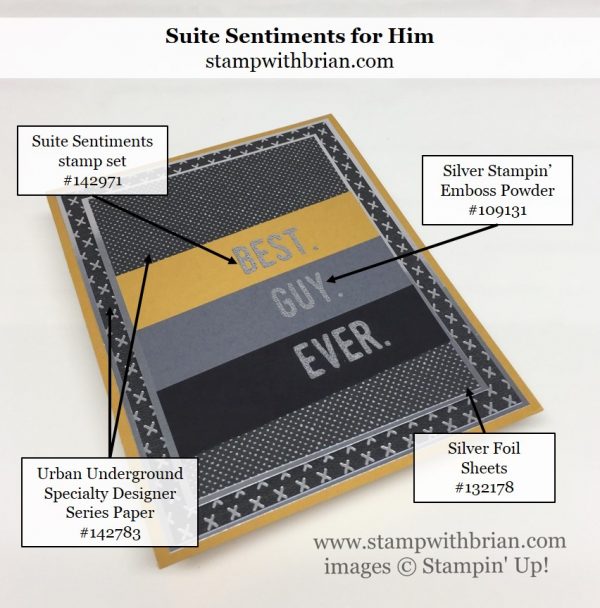 Urban Underground Specialty Designer Series Paper, Suite Sentiments, Stampin' Up!, Brian King