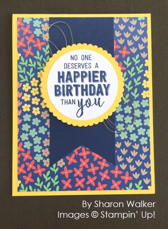 by Sharon Walker, Stampin' Up! swap card