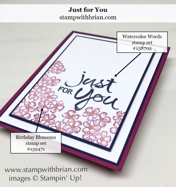Birthday Blossoms, Watercolor Words, Stampin' Up!, CTS220 Birthday Blossoms, Watercolor Words, Stampin' Up!, CTS220