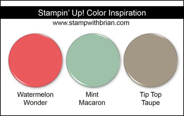 Stampin' Up! Color Inspiration: Watermelon Wonder, Mint Macaron, Tip Top Taupe