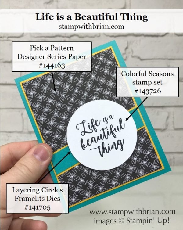 Colorful Seasons, Pick a Pattern Designer Series Paper Stack, Stampin' Up!, Brian King