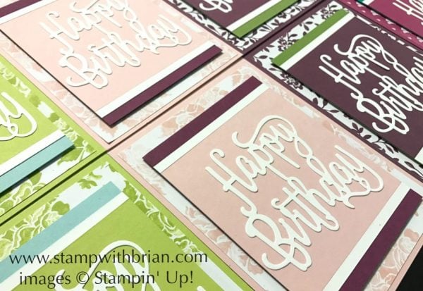 Happy Birthday Thinlits Die, Fresh Florals Designer Series Paper, Stampin' Up!, Brian King