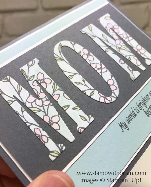Touches of Texture, Paisleys & Posies, Large Letters Framelits Dies, Stampin' Up!, Brian King, Mother's Day card
