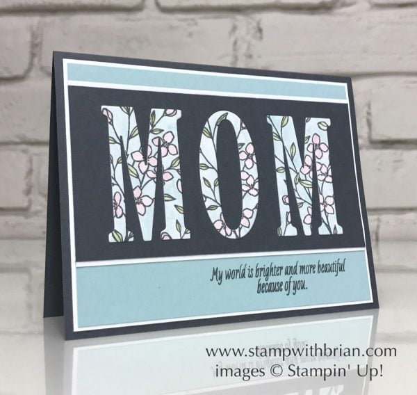 Touches of Texture, Paisleys & Posies, Large Letters Framelits Dies, Stampin' Up!, Brian King, Mother's Day card