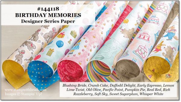Birthday Memories Designer Series Paper, Stampin' Up!