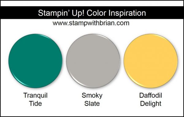 Stampin' Up! Color Inspiration: Tranquil Tide, Smoky Slate, Daffodil Delight