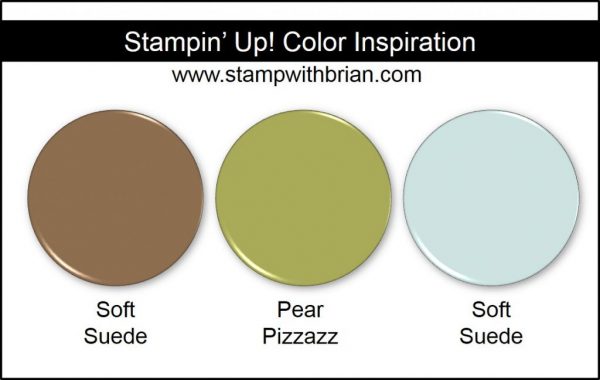 Stampin' Up! Color Inspiration: Soft Suede, Pear Pizzazz, Soft Sky