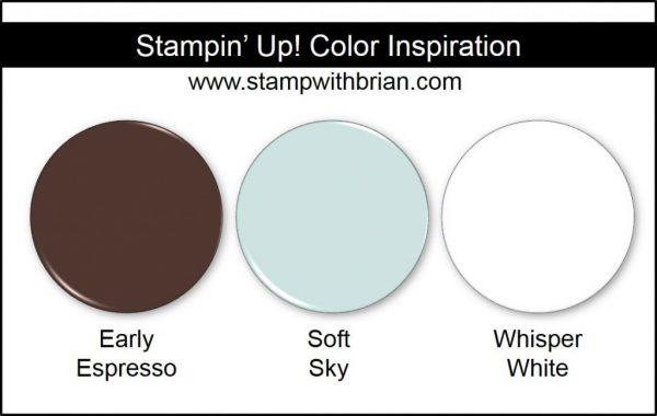 Stampin' Up! Color Inspiration: Early Espresso, Soft Sky, Whisper White