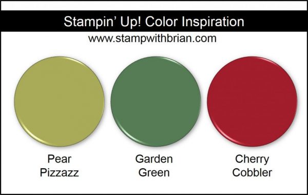Stampin' Up! Color Inspiration: Pear Pizzazz, Garden Green, Cherry Cobbler