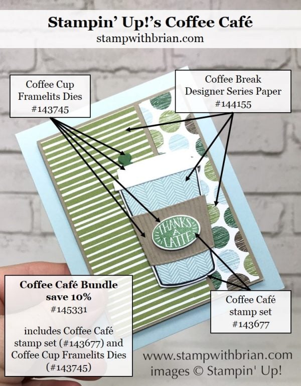 Coffee Cafe, Coffee Cups Framelits Dies, Stampin' Up!, Brian King