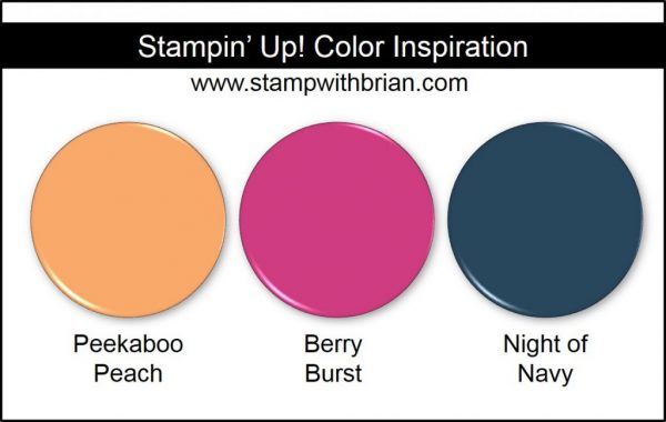 Stampin' Up! Color Inspiration: Peekaboo Peach, Berry Burst, Night of Navy