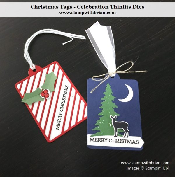 Celebration Thinlits, Christmas Tags, Stampin' Up!, Brian king