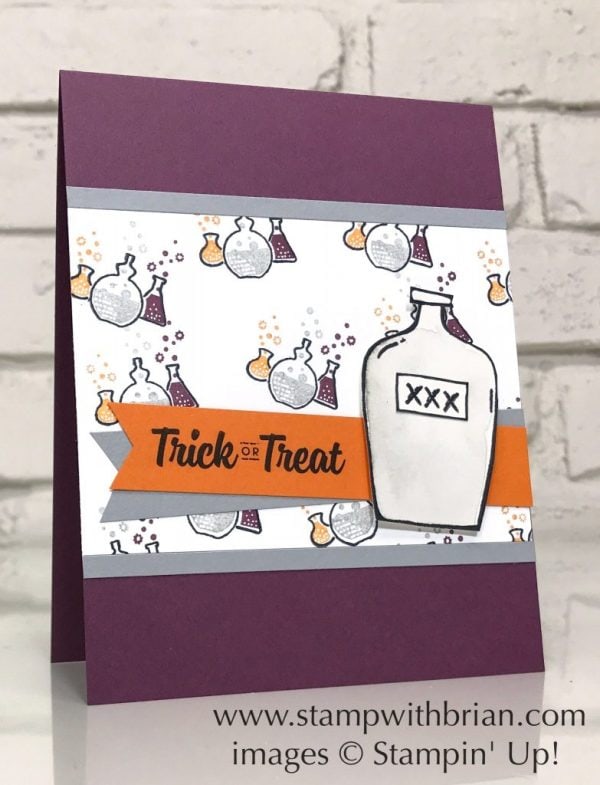 Message in a Bottle, Spooky Cat, Stampin' Up!, Brian King, Halloween card, GDP100