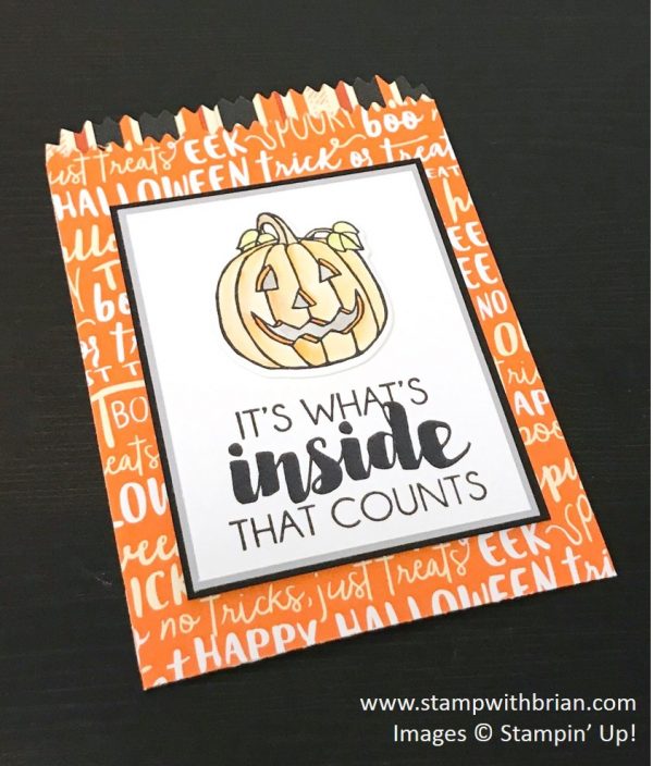 Seasonal Chums, Tags & Trimmings, Mini Treat Bag, Stampin' Up!, Brian King, Halloween treat bag Seasonal Chums, Tags & Trimmings, Mini Treat Bag, Stampin' Up!, Brian King, Halloween treat bag
