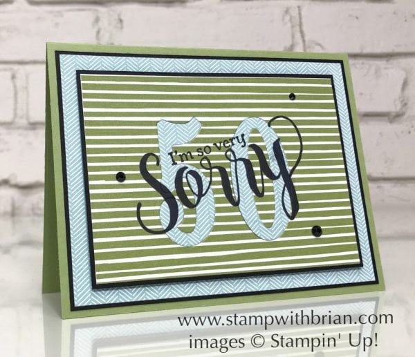 So Very Sorry, Large Numbers Framelits Dies, Stampin' Up!, Snarky birthday card So Very Sorry, Large Numbers Framelits Dies, Stampin' Up!, Snarky birthday card