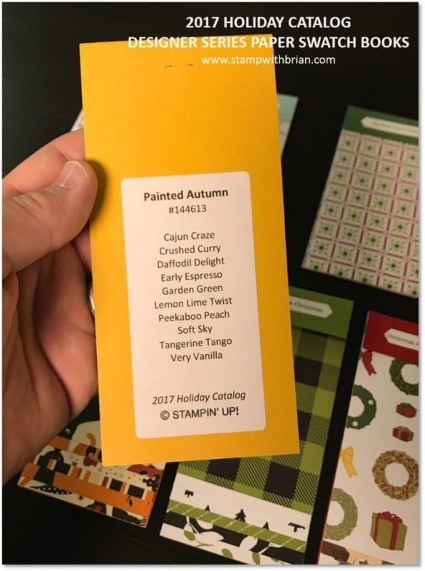 Designer Series Paper Swatch Books, 2017 Holiday Catalog, Brian King