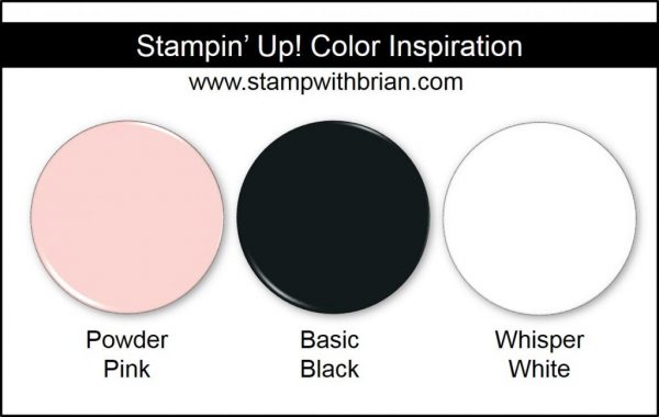 Stampin' Up! Color Inspiration: Powder Pink, Basic Black, Whisper White