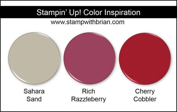Stampin' Up! Color Inspiration: Sahara Sand, Rich Razzleberry, Cherry Cobbler