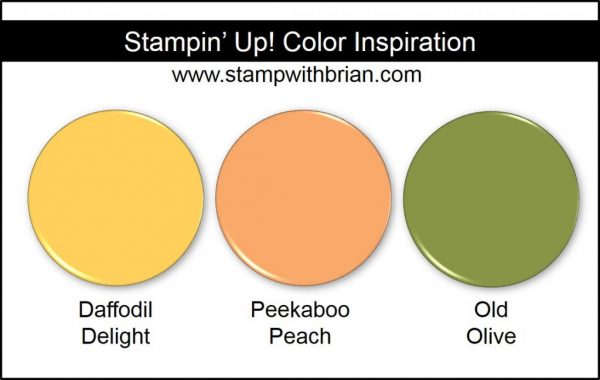 Stampin' Up! Color Inspiration: Daffodil Delight, Peekaboo Peach, Old Olive
