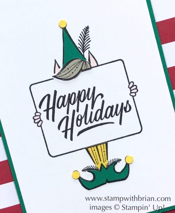 Festive Phrases, Stampin' Up!, Brian King, elf Christmas card Festive Phrases, Stampin' Up!, Brian King, elf Christmas card