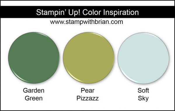 Stampin' Up! Color Inspiration: Garden Green, Pear Pizzazz, Soft Sky