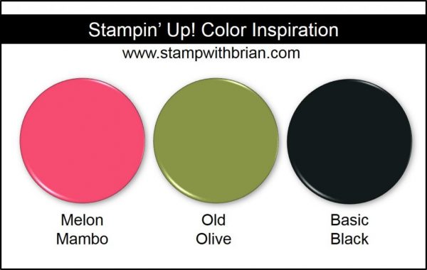Stampin' Up! Color Inspiration: Melon Mambo, Old Olive, Basic Black Stampin' Up! Color Inspiration: Melon Mambo, Old Olive, Basic Black