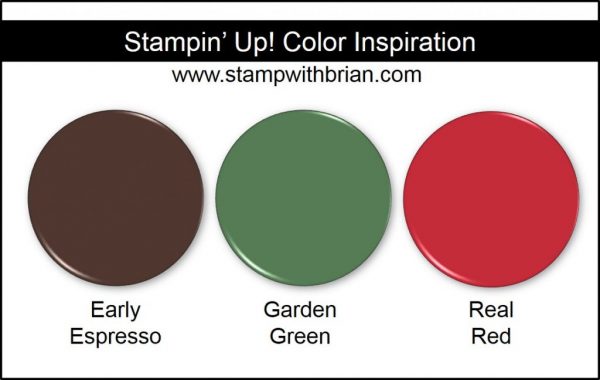 Stampin' Up! Color Inspiration: Early Espresso, Garden Green, Real Red