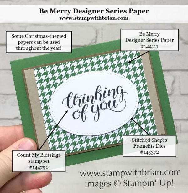 Count My Blessings, Be Merry Designer Series Paper, Stampin' Up!